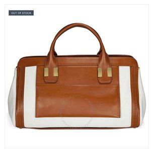 EUC Chloe Alice Leather Shoulder Bag - Tan/White